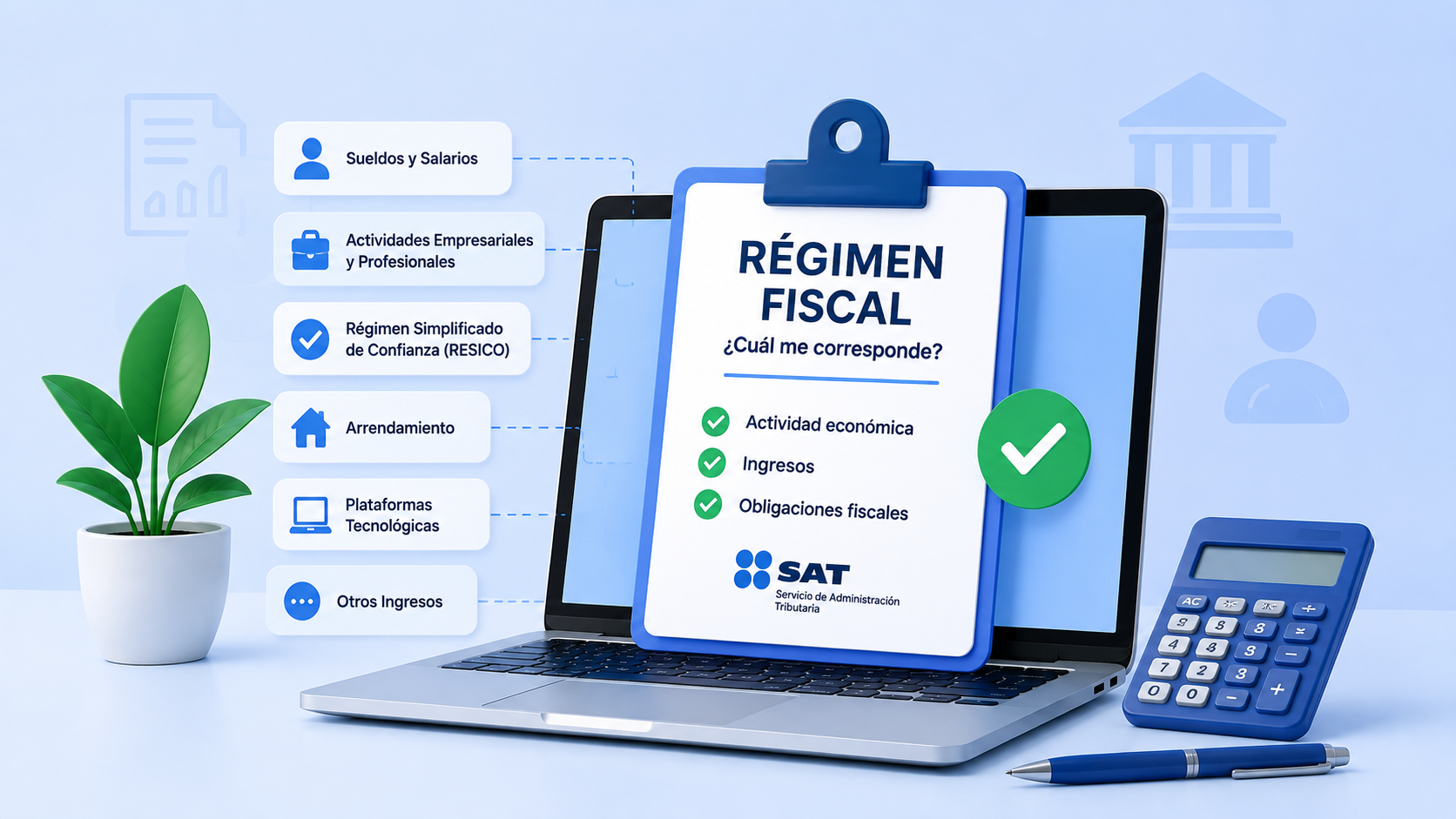 Régimen fiscal ante el SAT para personas físicas y actividades económicas